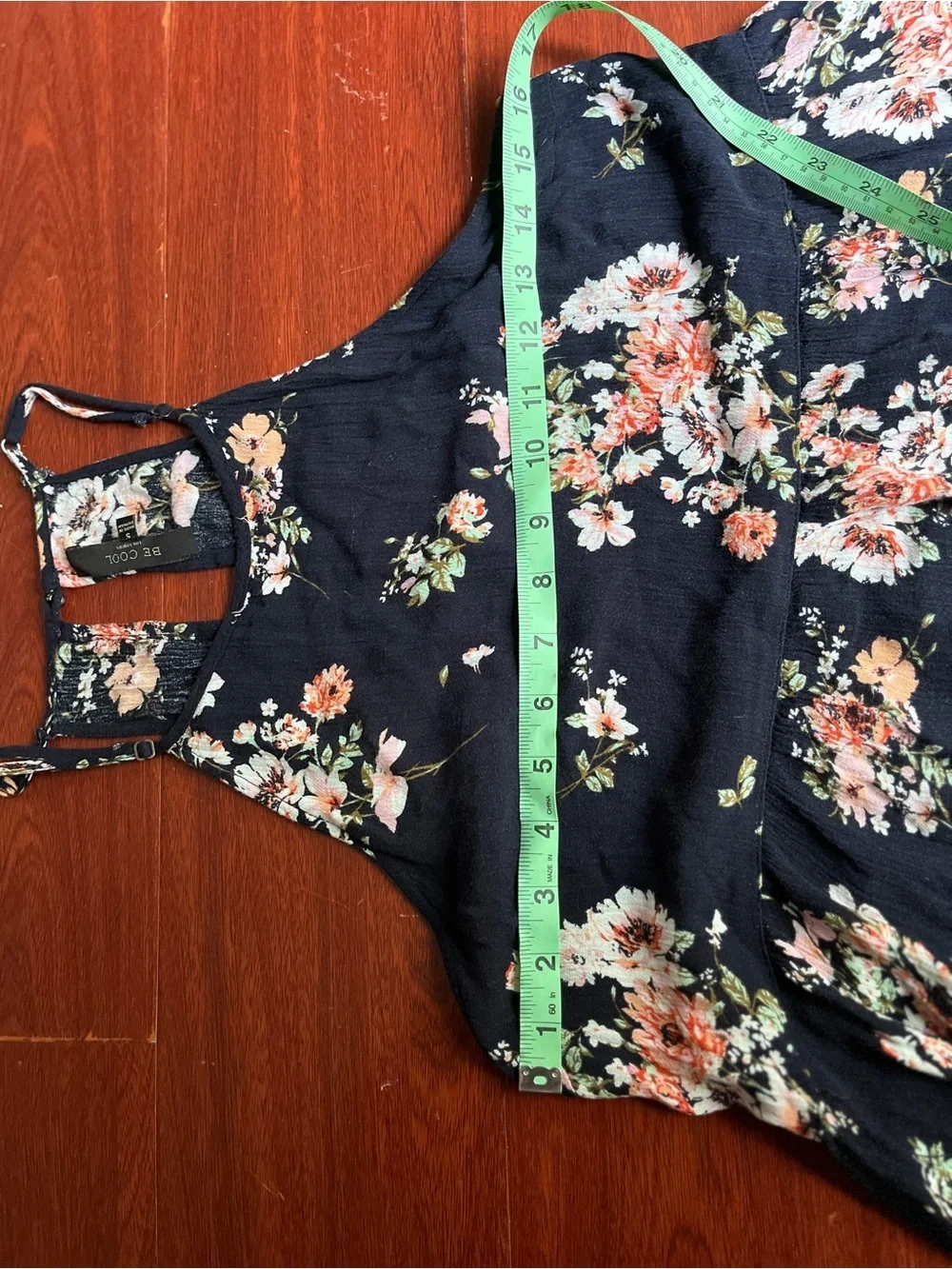BE COOL Floral Black A-Line Skirt with Pink Accent